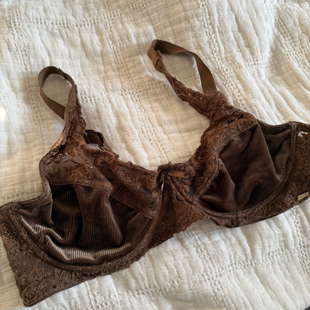 Brown Lace Underwire Bra